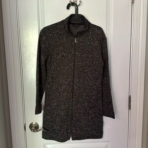 Banana Republic Long Sweater Jacket Tunic Length Fleece Interior XS NWOT